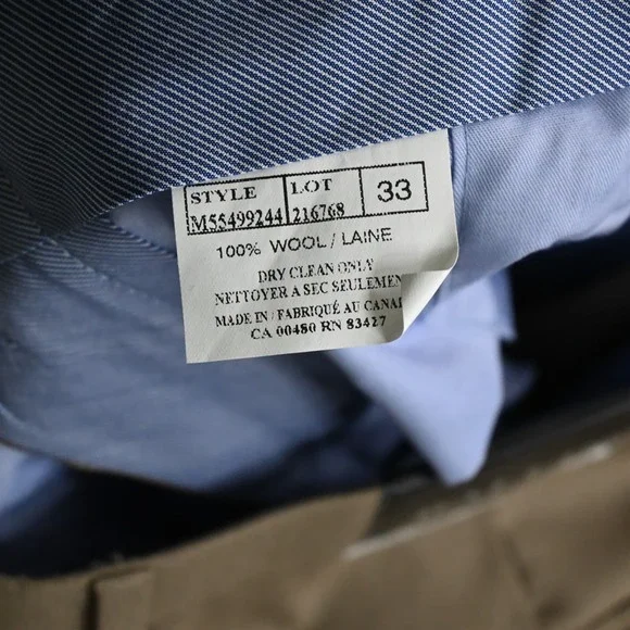 NEW Ballin 33x31 Brown M55499244 Soho Super 120s Wool Mens Dress Pants
